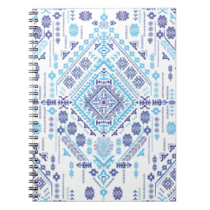 Cuaderno Alfombra paisley india, patrón de mandala étnica.