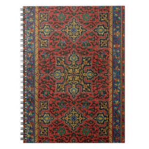 Cuaderno Alfombra Persa Clásica Rojo Azul