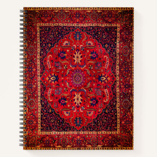 Cuaderno Alfombra roja persa de Mashhad