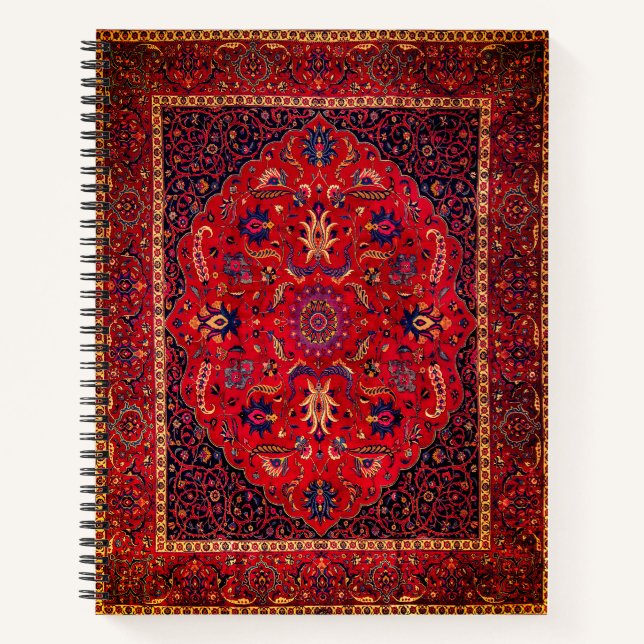 Cuaderno Alfombra roja persa de Mashhad (Anverso)