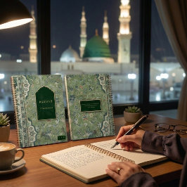 Cuaderno Alfombra verde de Rawdah de la Madinah islámica