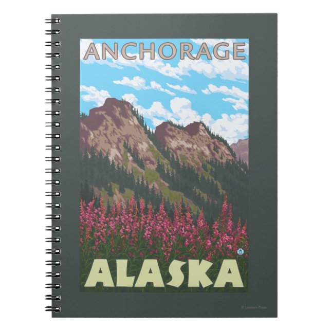 Cuaderno Algas y montañas - Anchorage, Alaska (Frente)