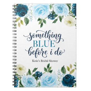Cuaderno Algo Azul Antes de Hacer Floral de la Marina