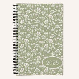 Cuaderno Algodón Floral Sage Green