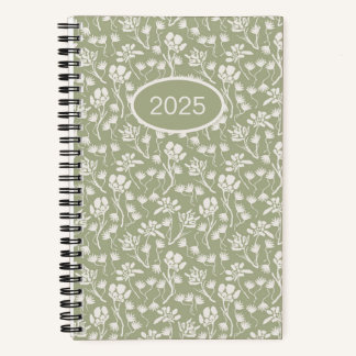 Cuaderno Algodón Floral Sage Green