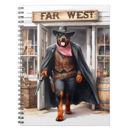 Cuaderno Alguacil de Rottweiler en la acuarela de Far West
