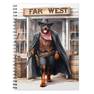 Cuaderno Alguacil de Rottweiler en la acuarela de Far West