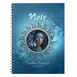 Cuaderno Alianza celestial el lobo y la bella mujer