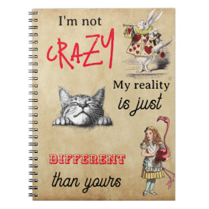 Cuaderno Alice - Gato de Cheshire No estoy loco