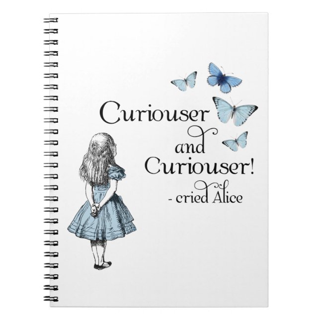 Cuaderno Alice in Wonderland Curiouser Butterfly Notebook (Frente)