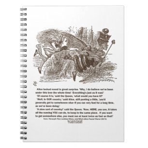 Cuaderno Alice Red Queen Corriendo Para Quedarse En El Mism