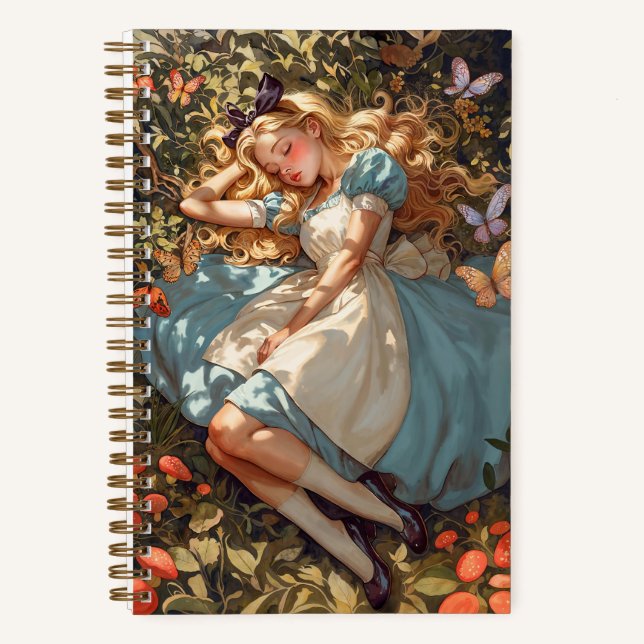 Cuaderno Alicia clásica soñando con la tierra de las maravi (Anverso)