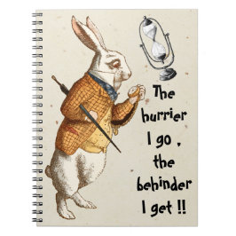 Cuaderno Alicia - Conejo Blanco - Vidrio de la Hora 1865