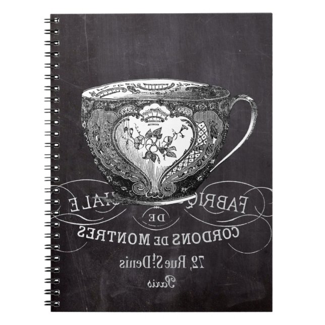 Cuaderno Alicia de cartón en la taza de té del país de las  (Frente)