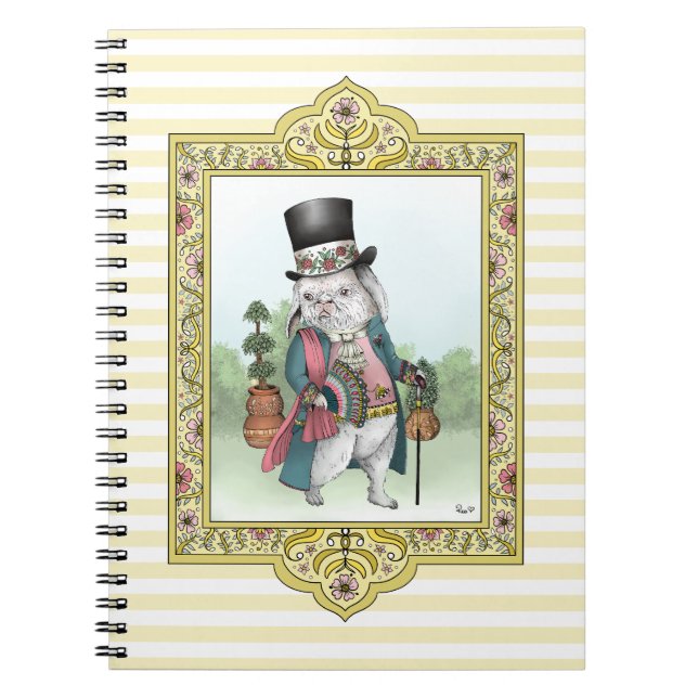 Cuaderno Alicia en conejo blanco de maravillas con ropa (Frente)
