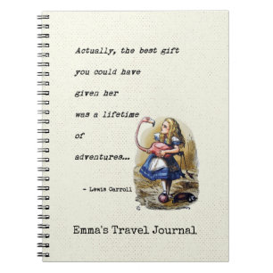 Cuaderno Alicia En El País De Las Maravillas Con Cita De A