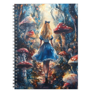 Cuaderno Alicia en el país de las maravillas en acuarela