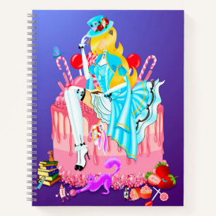 Cuaderno Alicia en la tierra de las maravillas del pastel d