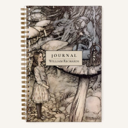 Cuaderno Alicia Vieja Personalizada Arte De Maravillas Dota
