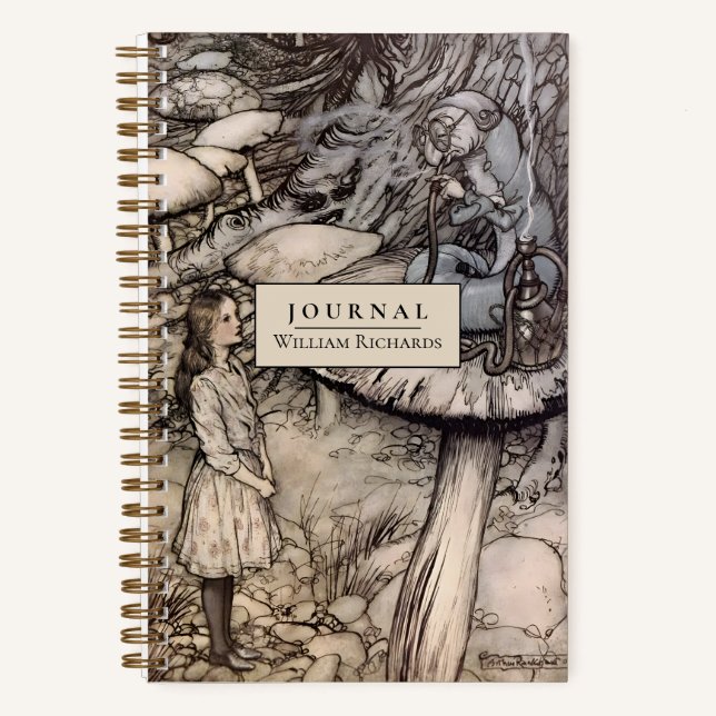 Cuaderno Alicia Vieja Personalizada Arte De Maravillas Dota (Anverso)