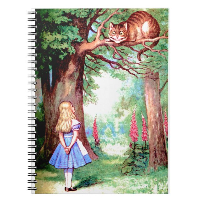Cuaderno Alicia y el gato de Cheshire en el país de las (Frente)