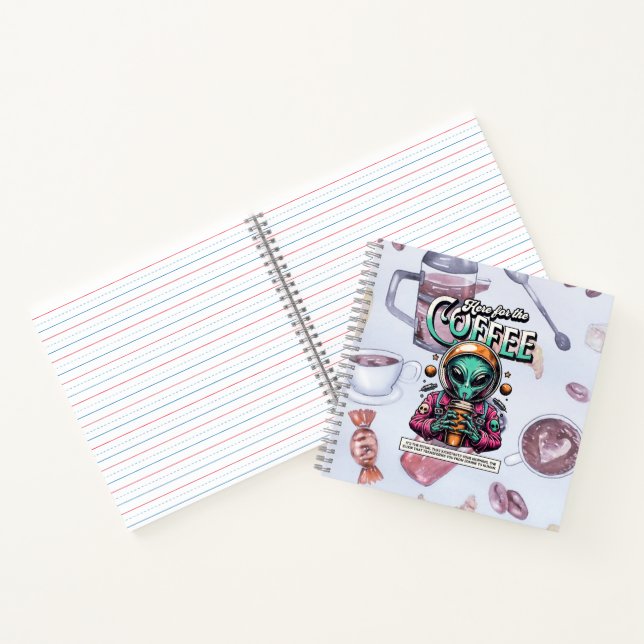 Cuaderno Alien aquí para el café (Interior)