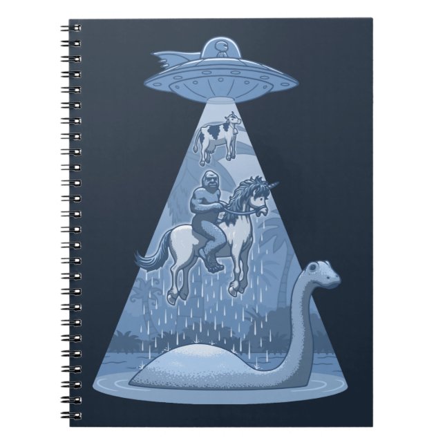 Cuaderno Alien, Bigfoot, Unicorn, Nessie (Frente)