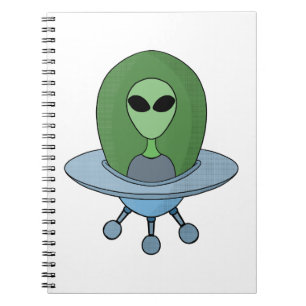 Cuaderno Alien en su pequeña nave espacial