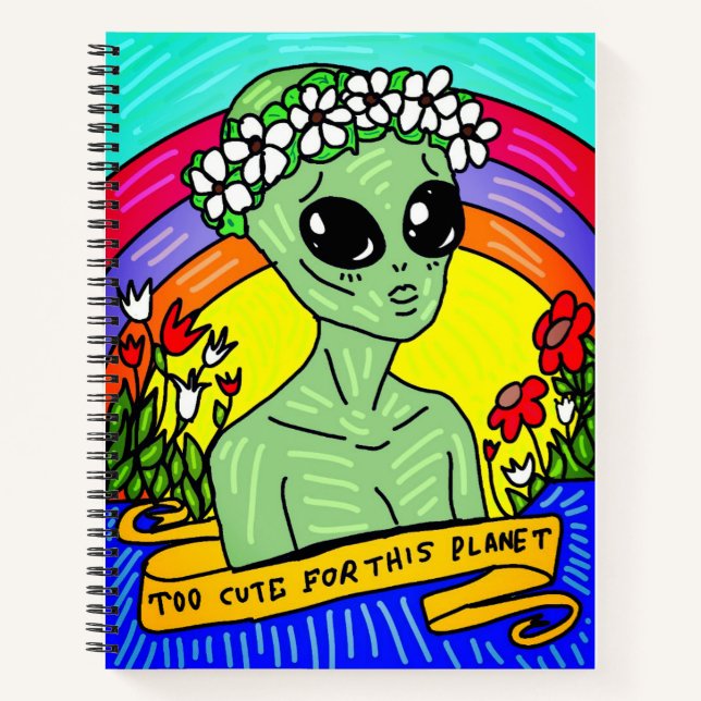 Cuaderno ALIEN es lindo para este portátil planeta (Anverso)
