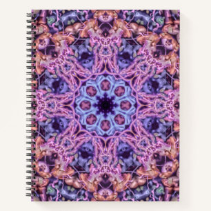 Cuaderno Alien Purple Psychedelic Kaleidoscopic Mandala