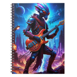 Cuaderno Alien Tocando Guitarra