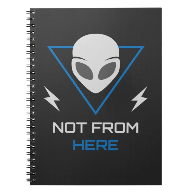 Cuaderno Alien UFO Sci Fi Outsider (Frente)