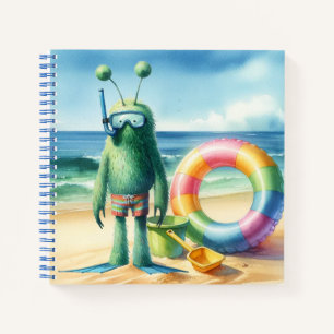 Cuaderno Alien Verde Borroso