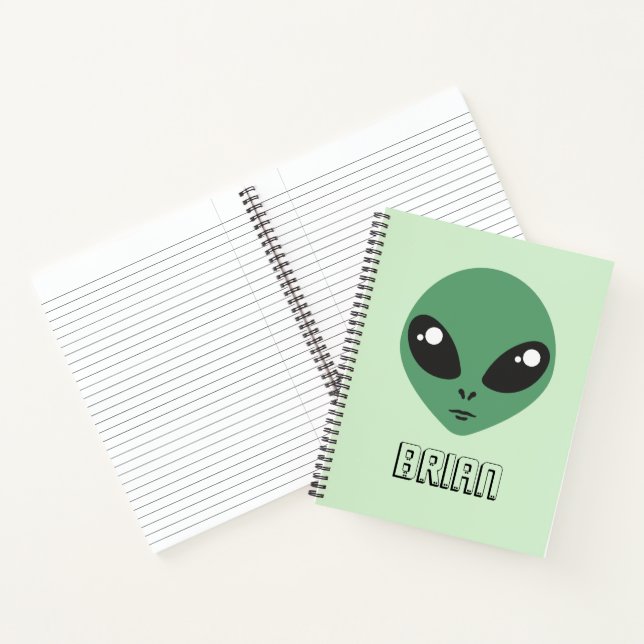 Cuaderno Alien verde lindo (Interior)
