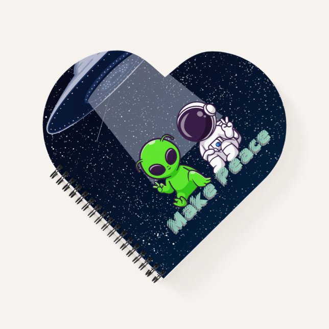 Cuaderno Alien y Earthling Peace en mini laptops (Anverso)