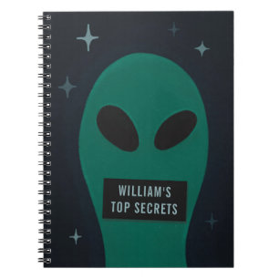 Cuaderno Alienígena divertido del espacio. Chiste de humor 