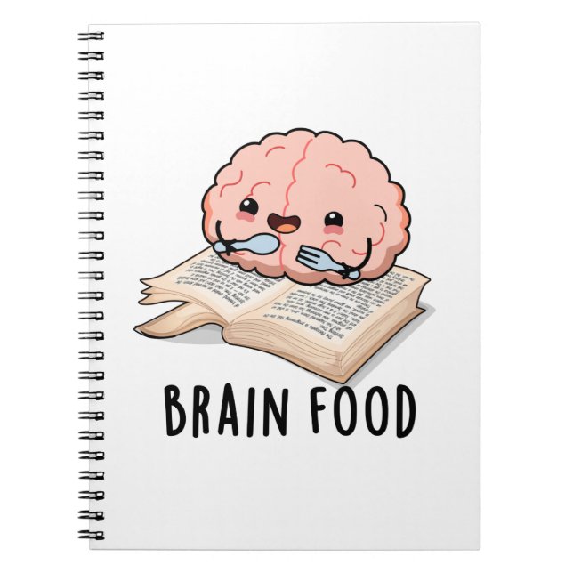 Cuaderno Alimento para el cerebro chiste anatomía juego de  (Frente)