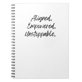 Cuaderno Alineado. Empoderado. Imparable.
