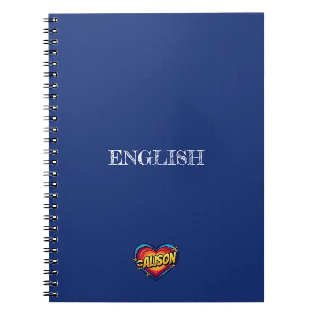 Cuaderno Alison Corazón Azul (Frente)