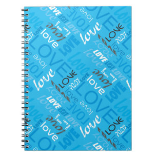 Cuaderno Alive Cyan Gallery Love Words Art