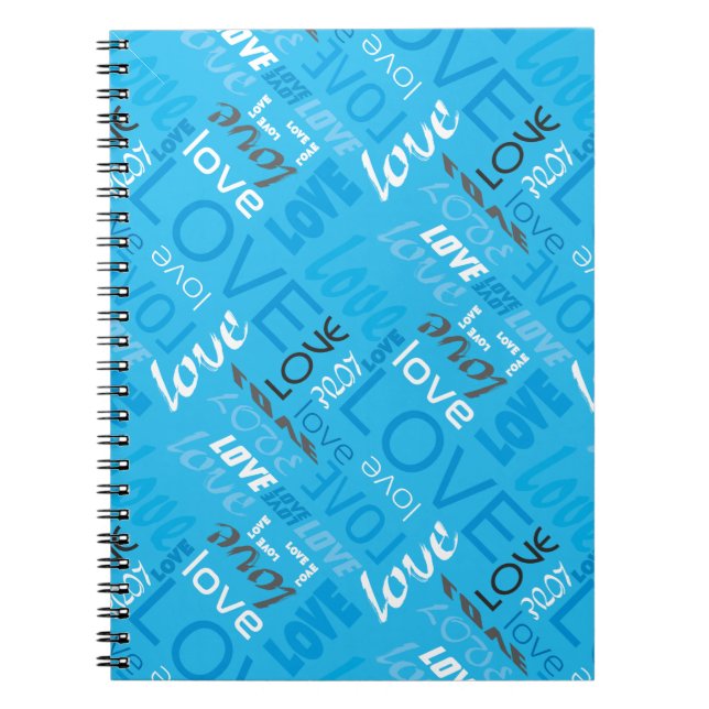 Cuaderno Alive Cyan Gallery Love Words Art (Frente)