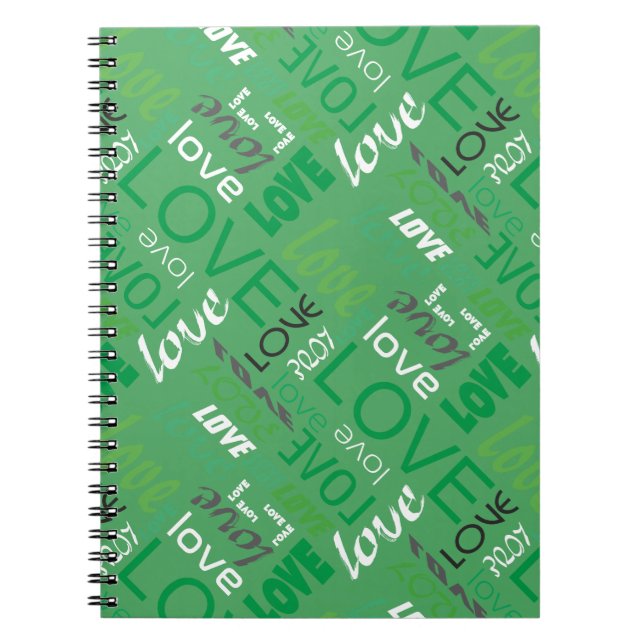 Cuaderno Alive Green Gallery Love Words Art (Frente)