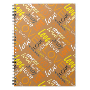 Cuaderno Alive Naranja Gallery Love Words Art