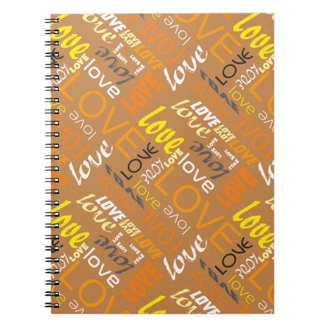 Cuaderno Alive Naranja Gallery Love Words Art (Frente)