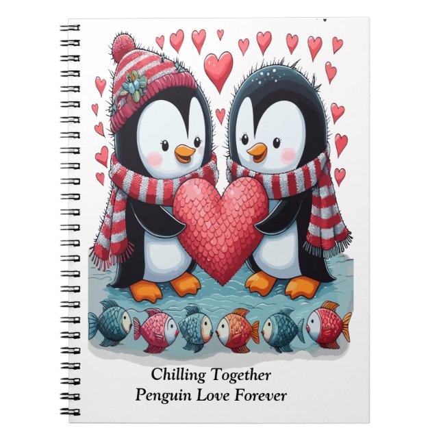Cuaderno Aliviando juntos el amor de los pingüinos por siem (Frente)