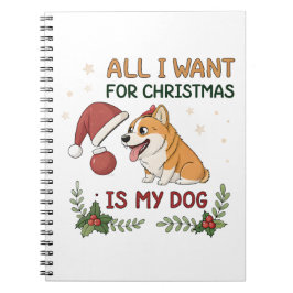 Cuaderno All I Want for Christmas Is My Dog Art