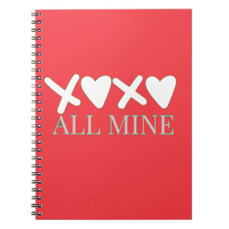 Cuaderno ALL MINE XOXO Valentine Shirt - Minimal Love Desig