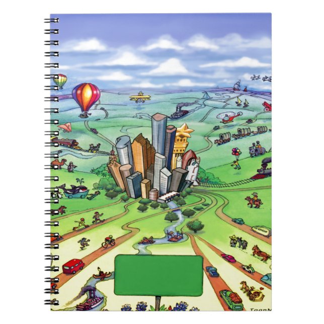 Cuaderno All Roads Lead to Houston Texas (Frente)