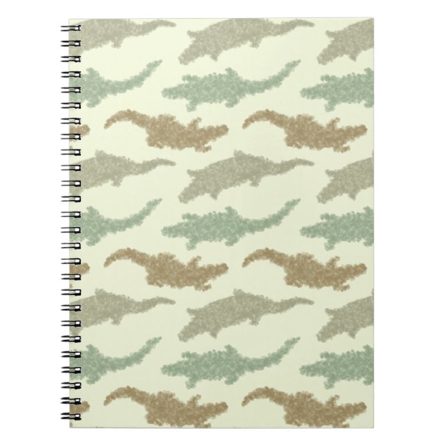 Cuaderno Alligadores de camo Guay - patrón sin fisuras. (Frente)