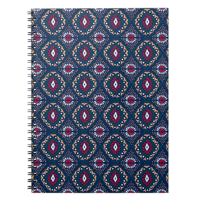Cuaderno Allure azteca: Elegancia tribal a rayas (Frente)